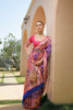 Purple Pink Paithani Silk Saree Peacock Floral Motifs Rich Zari Border