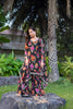 Elegant Black Floral Printed Georgette Salwar Suit with Dupatta for Festival
