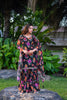Elegant Black Floral Printed Georgette Salwar Suit with Dupatta for Festival