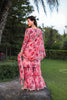 Lovely Pink Floral Printed Georgette Salwar Suit with Dupatta for Festive Wear