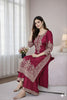 Gorgeous Rani Pink Embroidered GMY Silk Salwar Suit with Dupatta for Wedding
