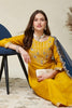 Elegant Mustard Yellow Embroidered Vichitra Silk Readymade Salwar Suit with Dupatta