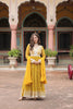 Stunning Yellow Embroidered Faux Georgette Anarkali Salwar Suit with Dupatta for Wedding