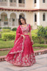 Lovely Pink Gold Crush Floral Embroidered Lehenga Choli with Dupatta for Wedding
