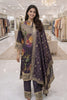 Elegant Purple Floral Printed Silk Salwar Suit with Jacquard Dupatta for Festive Wear