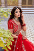 Designer Red Embroidered Vichitra Silk Lehenga Choli Set with Dupatta for Wedding