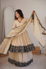 Charming Cream Faux Georgette Embroidered Party Wear Sharara Suit with Dupatta