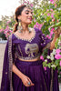 Royal Purple Vichitra Silk Embroidered Wedding Lehenga Choli with Dupatta