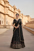Elegant Black Georgette Embroidered Wedding Lehenga Choli with Dupatta