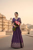 Trendy Purple Georgette Embroidered Wedding Lehenga Choli with Dupatta for Women