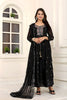 Elegant Black Faux Georgette Embroidered Anarkali Salwar Suit with Dupatta for Wedding