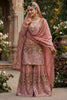 Lovely Rose Pink Fendy Silk Embroidered Party Wear Readymade Palazzo Suit with Dupatta