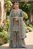 Alluring Sea Green Fendy Silk Embroidered Party Wear Readymade Palazzo Suit with Dupatta