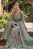Alluring Sea Green Fendy Silk Embroidered Party Wear Readymade Palazzo Suit with Dupatta