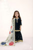 Superb Navy Blue GMY Silk Embroidered Readymade Palazzo Suit with Floral Dupatta for Girls