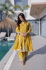 Elegant Mustard Yellow Silk Embroidered Readymade Palazzo Suit with Dupatta for Women