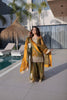 Stunning Olive Green Fendy Chiffon Embroidered Readymade Palazzo Suit with Dupatta