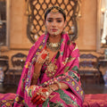 Elegant Rani Pink Printed Designer Saree Traditional Saree