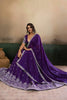 Stunning Purple Georgette Embroidered Semi-Stitched Lehenga Choli with Dupatta