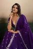Stunning Purple Georgette Embroidered Semi-Stitched Lehenga Choli with Dupatta
