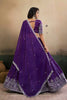 Stunning Purple Georgette Embroidered Semi-Stitched Lehenga Choli with Dupatta