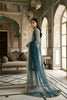 Awesome Off-White Fendy Silk Embroidered Straight Salwar Suit with Soft Net Teal Blue Dupatta