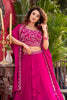 Stunning Rani Pink Vichitra Silk Lehenga Choli with Embroidered Blouse for Women