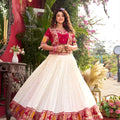 Fancy Red Vichitra Silk Embroidered Wedding Wear Lehenga Choli with Koti
