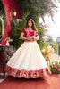 Fancy Red Vichitra Silk Embroidered Wedding Wear Lehenga Choli with Koti