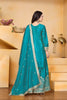 Elegant Teal Green Crepe Embroidered Palazzo Suit with Dupatta for Women