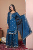Awesome Navy Blue Vichitra Silk Embroidered Palazzo Suit with Dupatta for Women
