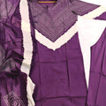 Stylish Purple Readymade Straight Salwar Suit with Dupatta for Women