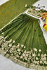 Elegant Olive Green Vichitra Silk Embroidered Lehenga Choli with Dupatta for Women