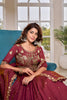 Superb Pink Vichitra Silk Embroidered Lehenga Choli with Dupatta for Women