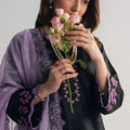 Stunning Black Roman Glass Silk Embroidered Readymade Salwar Suit with Dupatta for Women