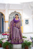Impressive Lavender Tasar Silk Printed Lehenga Choli with Purple Blouse and Dupatta for Women