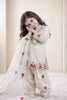 Cute Off White Crepe Embroidered Readymade Salwar Suit with Dupatta for Girls