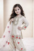 Cute Off White Crepe Embroidered Readymade Salwar Suit with Dupatta for Girls