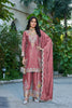 Beautiful Peach Readymade Chinon Palazzo Suit with Embroidery and Dupatta for Women