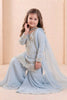 Elegant Sky Blue Embroidered Faux Georgette Girls Readymade Palazzo Suit with Dupatta