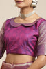 Purple Pink Kanjivaram Silk Saree with Rich Zari Weaving Blouse