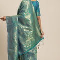 Green Kanjivaram Silk Saree with Rich Zari Weaving Designer Blouse