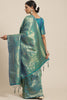Green Kanjivaram Silk Saree with Rich Zari Weaving Designer Blouse