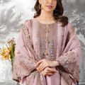 Stylish Dusty Pink Embroidered Fendy Silk Pakistani Salwar Suit with Palazzo for Women