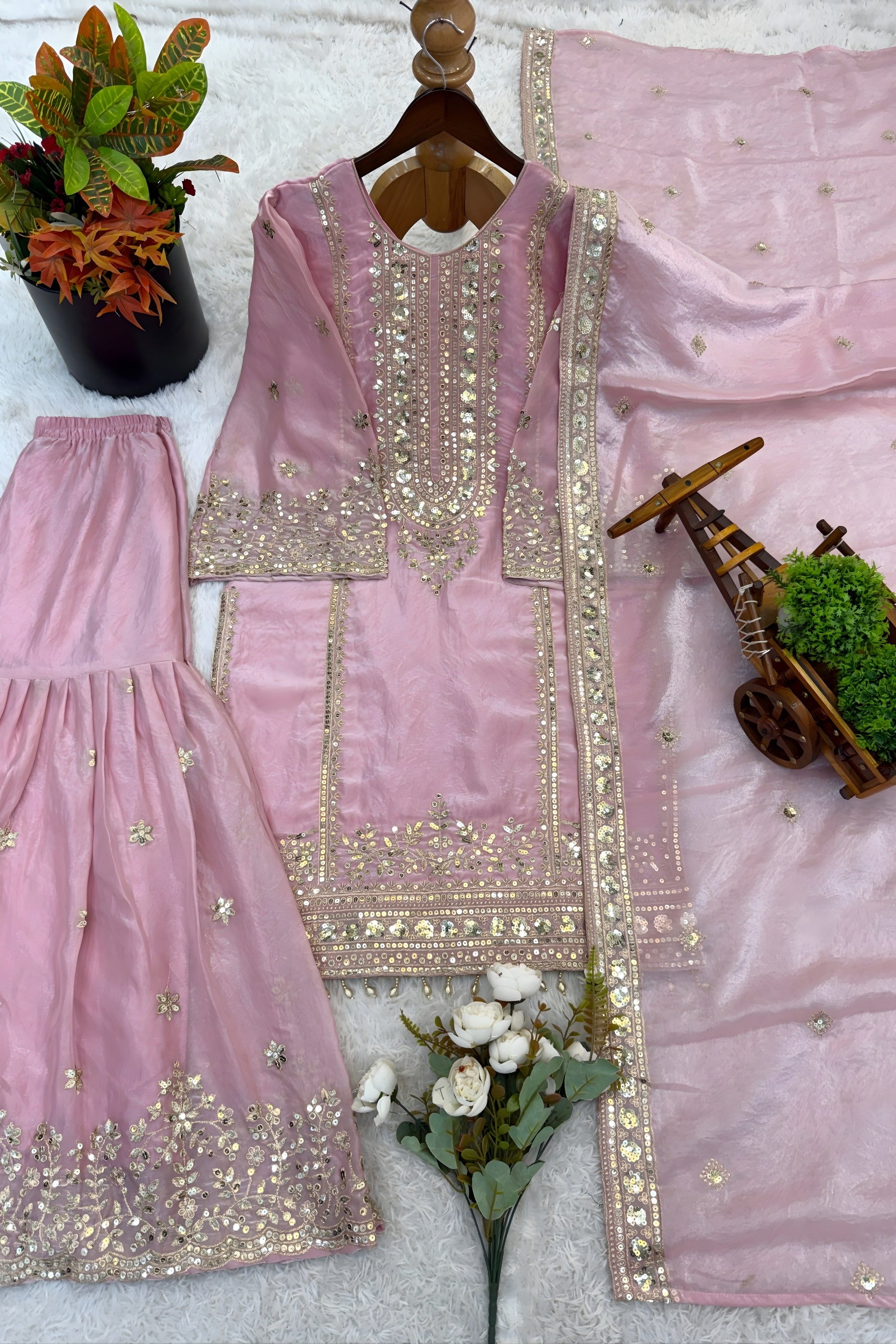 Stylish Dusty Pink Embroidered Fendy Silk Pakistani Salwar Suit with P Mangaldeep NX Stylish Dusty Pink Embroidered Fendy Silk Pakistani Salwar Suit with P Mangaldeep NX
