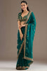 Green Silk Saree with Heavy Zari Embroidered Border Designer Blouse
