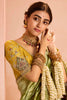 Olive Green Soft Silk Saree with Zari Weaving Designer Blouse