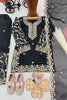 Elegant Black GMY Silk Embroidered Pakistani Style Palazzo Suit Set for Girls