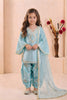 Premium Sky Blue GMY Silk Embroidered Pakistani Style Suit Set for Girls