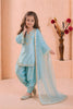 Premium Sky Blue GMY Silk Embroidered Pakistani Style Suit Set for Girls